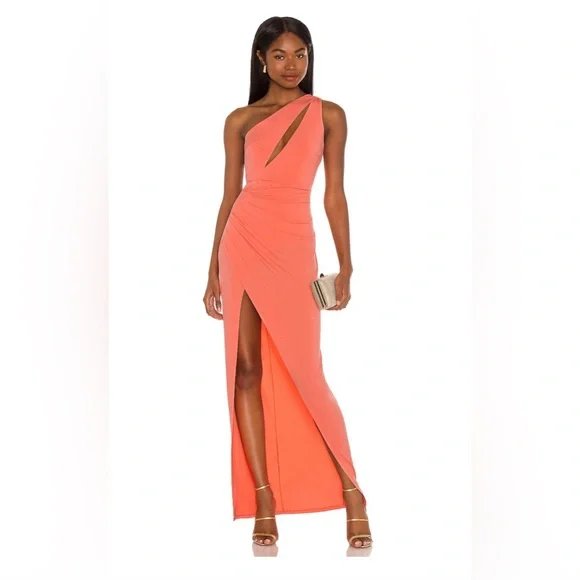 michael costello orange dress Michael Costello Orange Gown Dresses